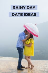 Fun rainy day date date ideas whether you prefer to stay home, go out, or get wet outside #dateideas #rainydaydateideas