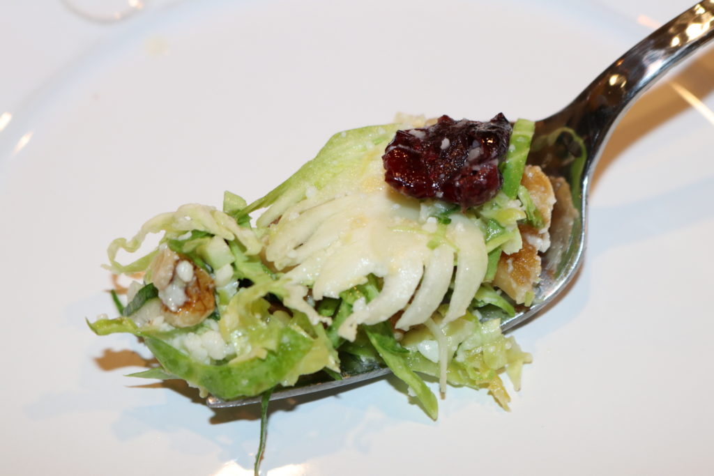 Lemon Cheesy Shaved Brussels Sprout Salad