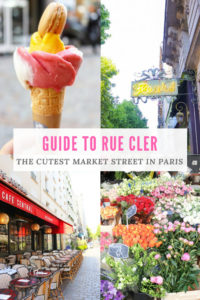 Guide to Rue Cler: the cutest market street in Paris, France and the perfect street to shop for picnic essentials like cheese, wine, fruit, and baguette