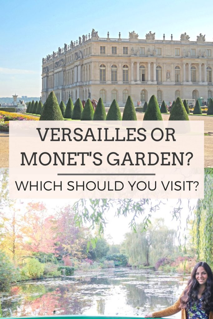 Versailles or Monet's Garden. Which one should you visit? #france #daytripfromparis #versailles #monetsgarden #giverny #europe
