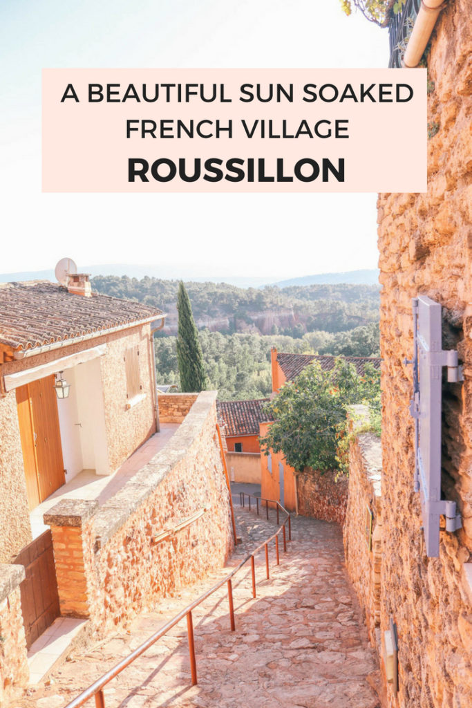 The beautiful sun soaked French village of Roussillon, France. One of the most beautiful villages you must visit in Provence