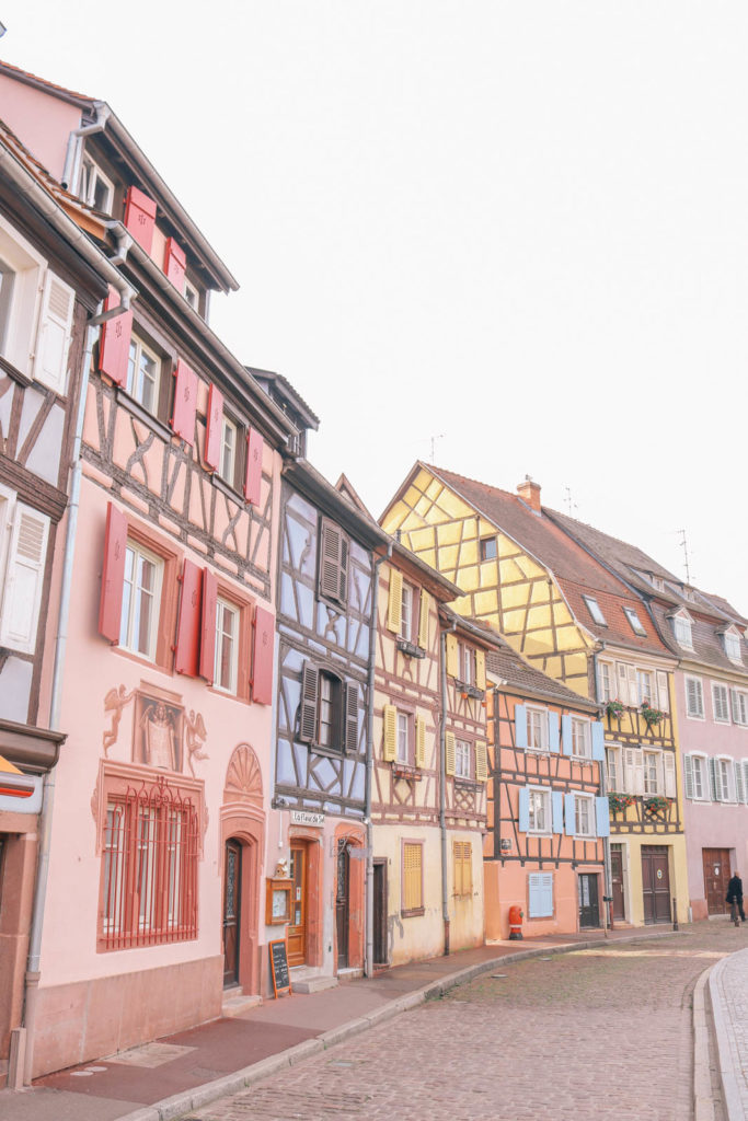 What to do in the charming and beautiful town of Colmar, France. So many pretty little streets, candy colored buildings and canals. You'll feel like you're in Amsterdam or Venice.