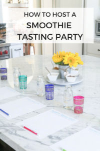 How to host a smoothie tasting party. Perfect for a healthy brunch entertaining idea!
