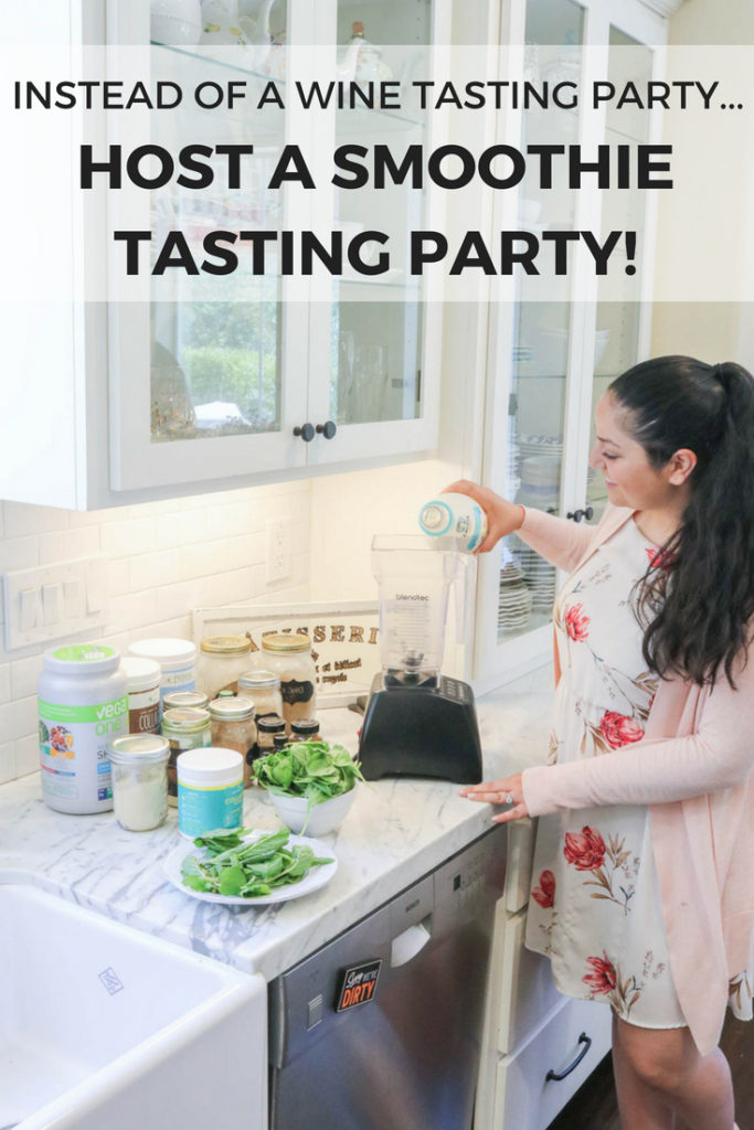 Instead of a wine tasting party, why not host a smoothie tasting party! Much healthier, perfect for a brunch party, and a fun entertaining idea!