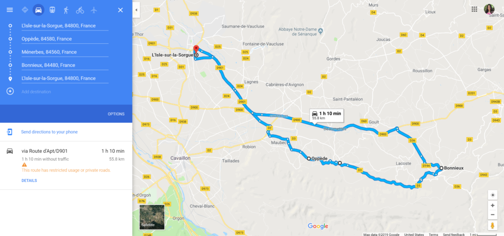 South of France road trip itinerary