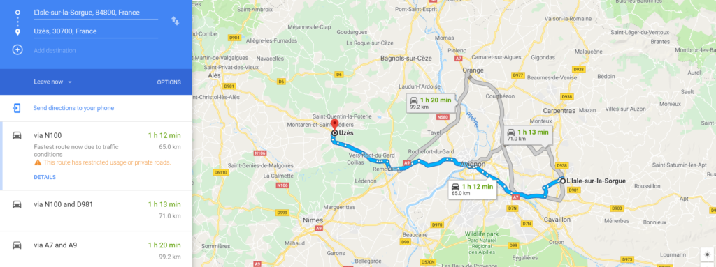 South of France road trip itinerary