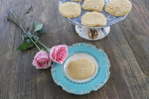 Healthy vegan and paleo chocolate chip cookies with a cake like texture