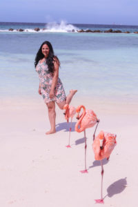 Romantic things to do on Aruba honeymoon or romantic getaway: Flamingo Beach