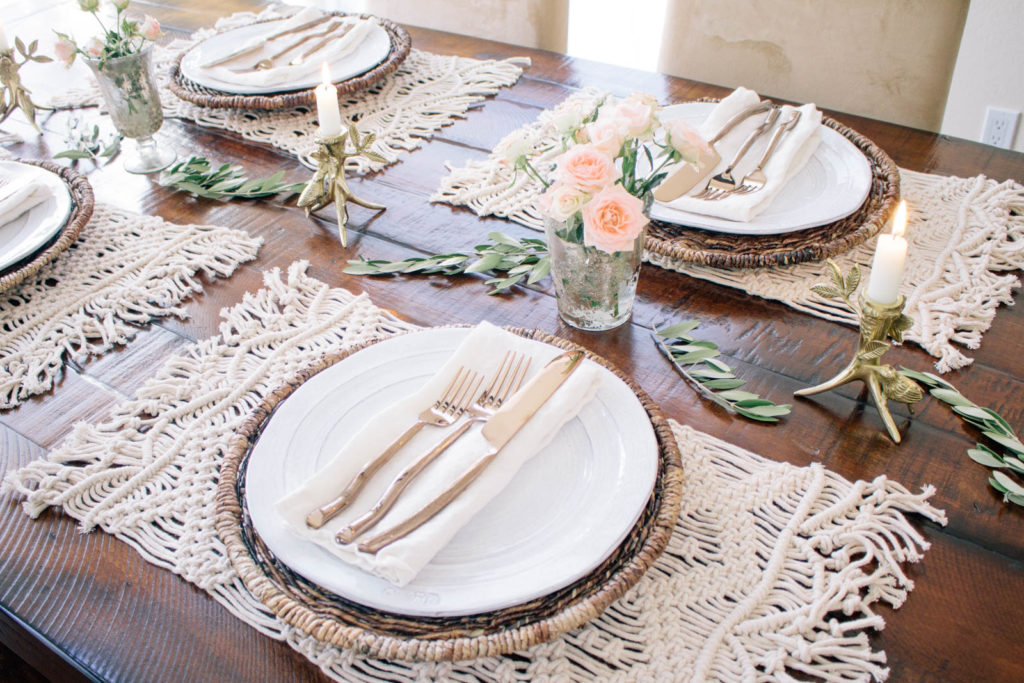 How to host a French inspired dinner party, create a simple rustic tablescape