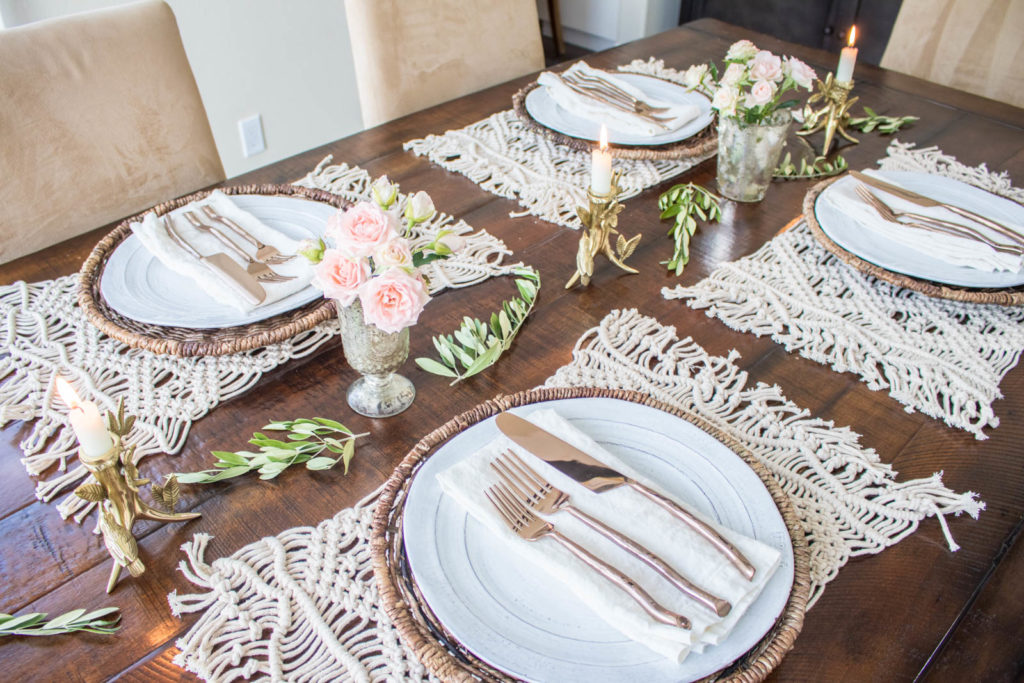 How to host a French inspired dinner party, create a simple rustic tablescape