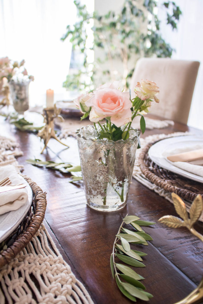 How to host a French inspired dinner party, create a simple rustic glam tablescape