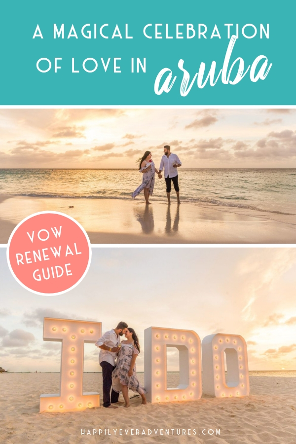 Aruba beach vow renewal, the ultimate guide to the largest vow renewal in the Caribbean and a beautiful celebration of love.