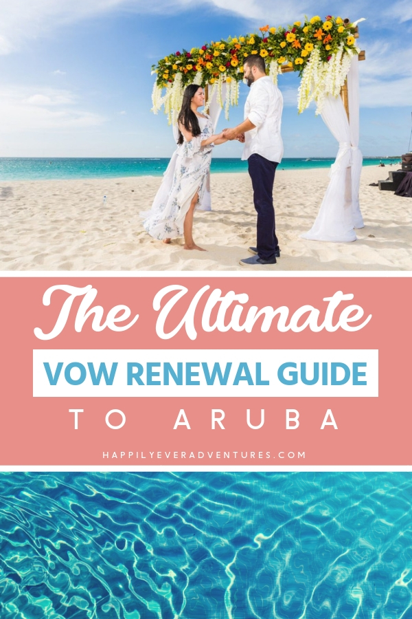 The ultimate vow renewal in Aruba at the largest vow renewal in the Caribbean guide. This vow renewal on the beach is such a romantic buck list relationship milestone! #vowrenewal