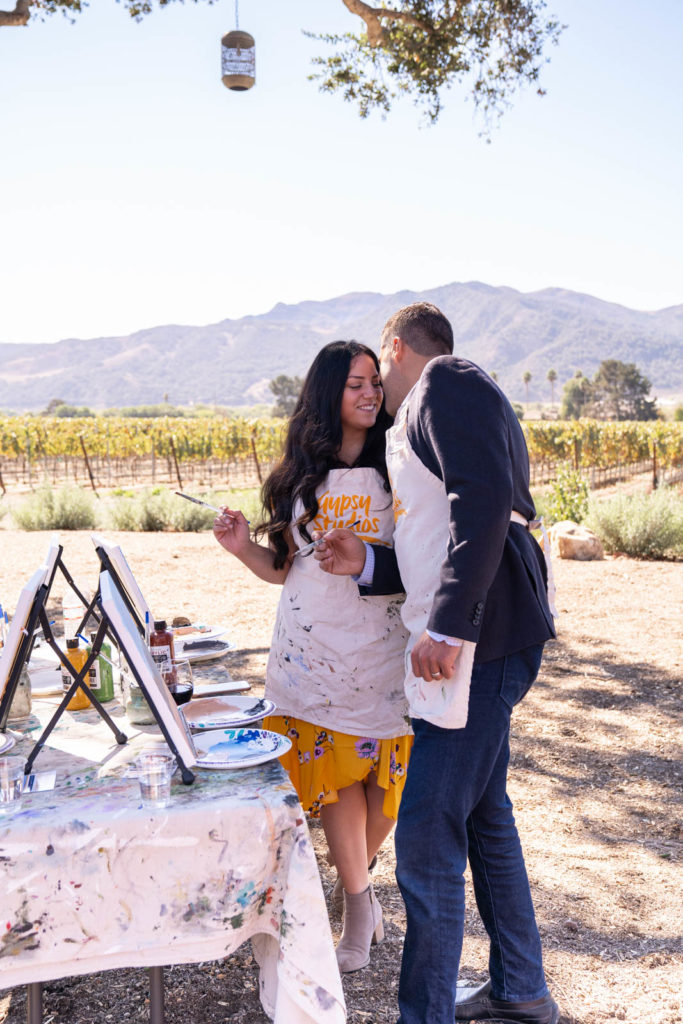 Painting class at a winery, things to do in Buellton, California a hidden gem along the California Coastline in the Santa Ynez Valley