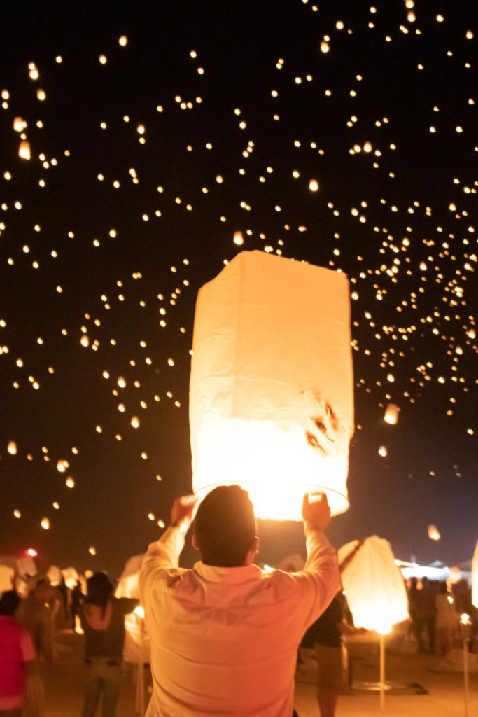 Letting Go at the RiSE Lantern Festival Las Vegas Happily Ever Adventures